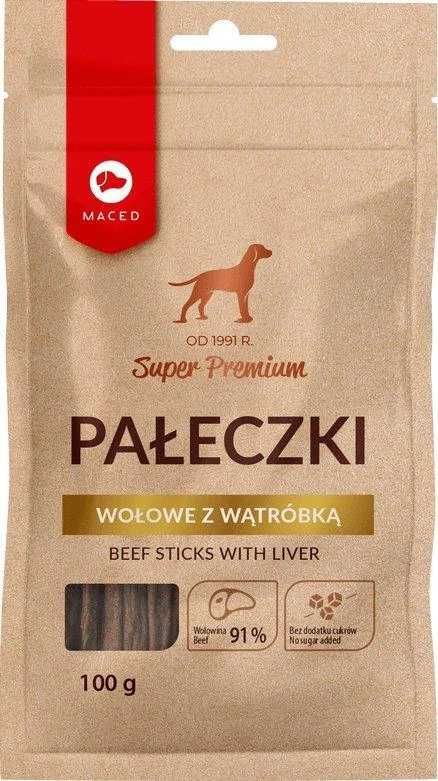 MACED jautienos lazdelės su kepenėlėmis - skanėstas šuniui - 100g