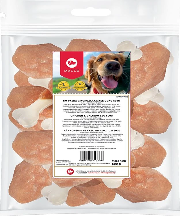 Maced MACED Skanėstas šuniui - pałka su kurczaka/małe udko 500g