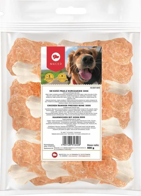 Maced MACED SM kaulas presuotas balta su vištiena 500g