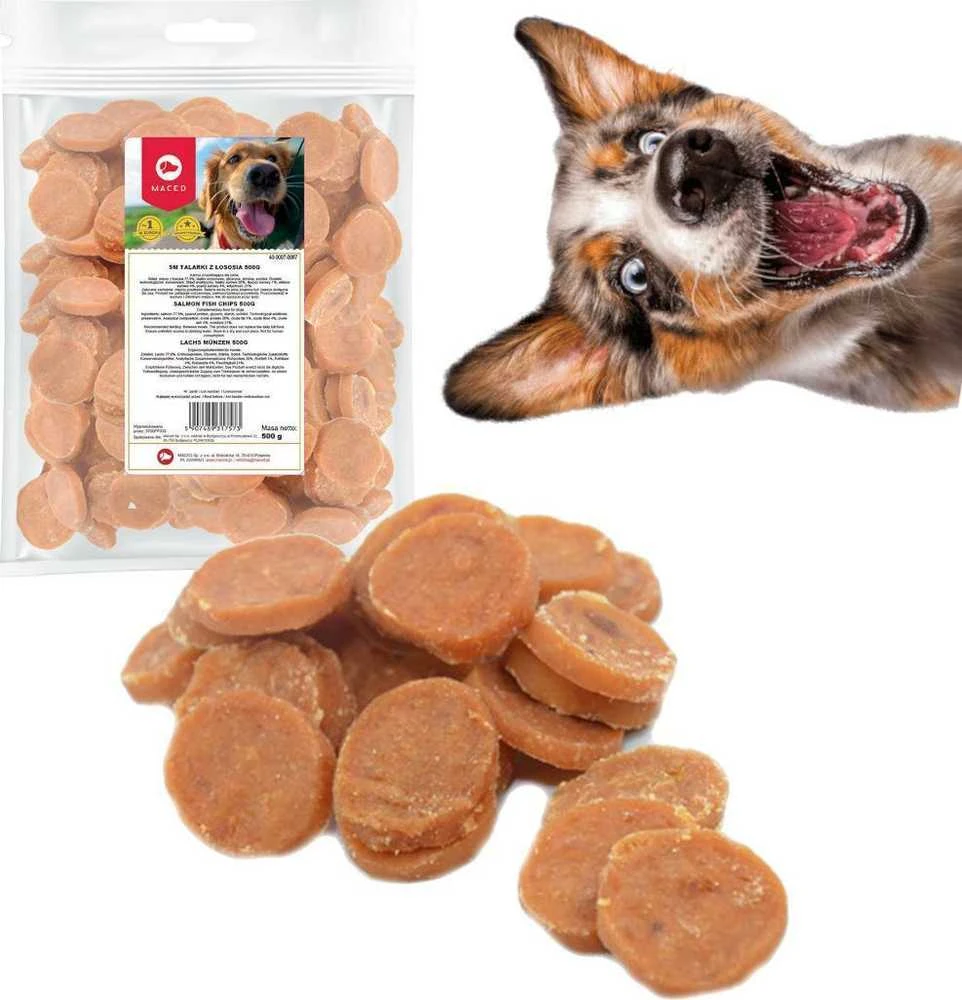 Šunų Skanėstai - MACED Lašišos Traškučiai 500g
