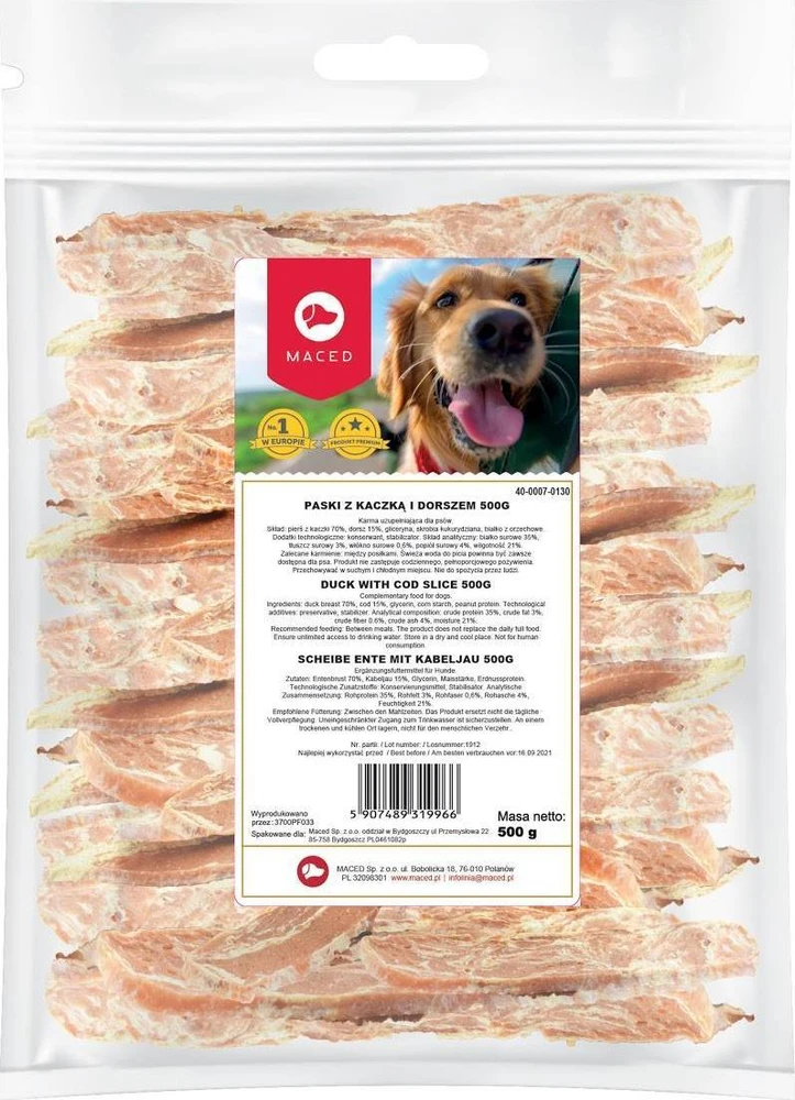 Maced Strips su antiena i dorszem 500g