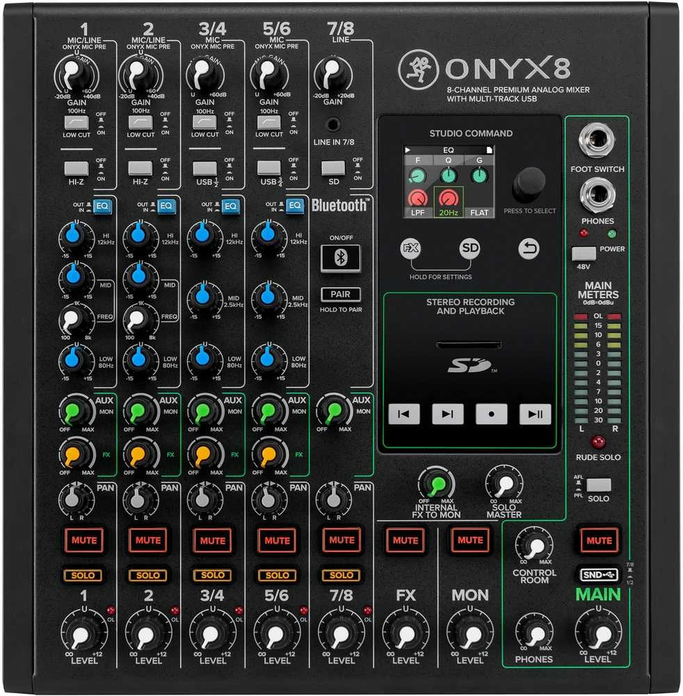 MCK Mackie ONYX 8 8 kanalai 20 – 30000 Hz Juoda
