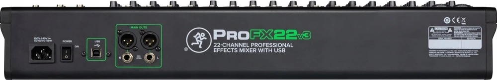 Mackie ProFX22v3 – analoginis maišytuvas su USB