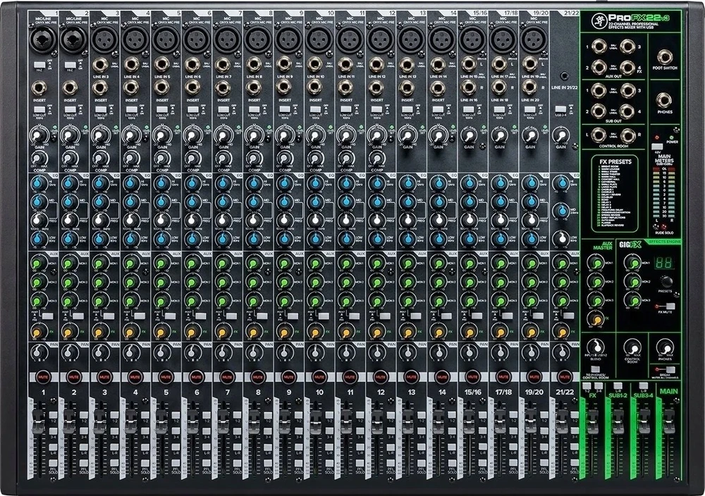 Mackie ProFX22v3 – analoginis maišytuvas su USB