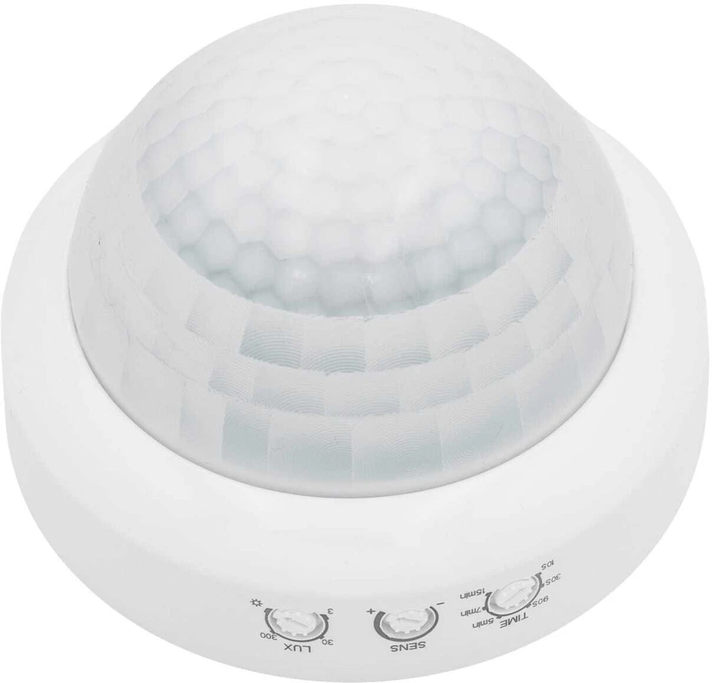 PIR judesio jutiklis Maclean, montuojamas ant paviršiaus, veikimo nuotolis 10x40 m, 1000 W/2000 W, 220–240 V AC, 50/60 Hz, MCE823