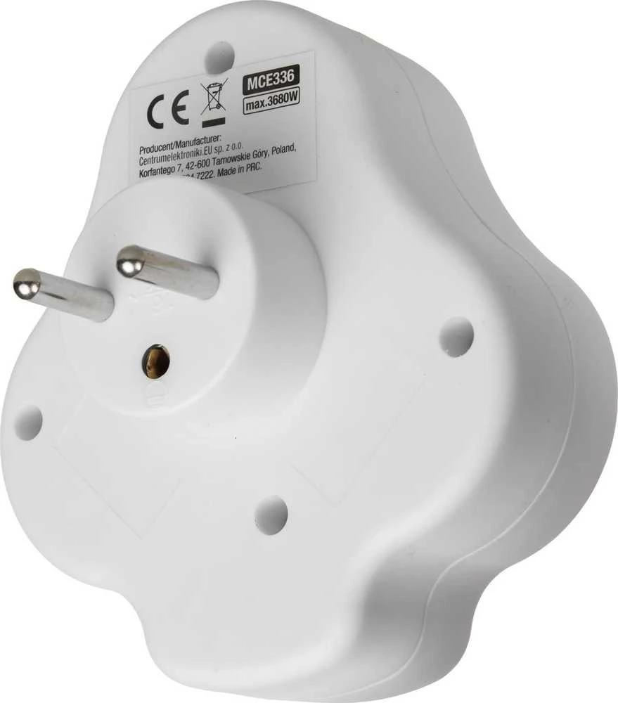 Gniazdko „Maclean“ maitinimo lizdas, 2 lizdų skirstytuvas su USB A/C 2.4A, E tipo, 2x16A, MCE336 E