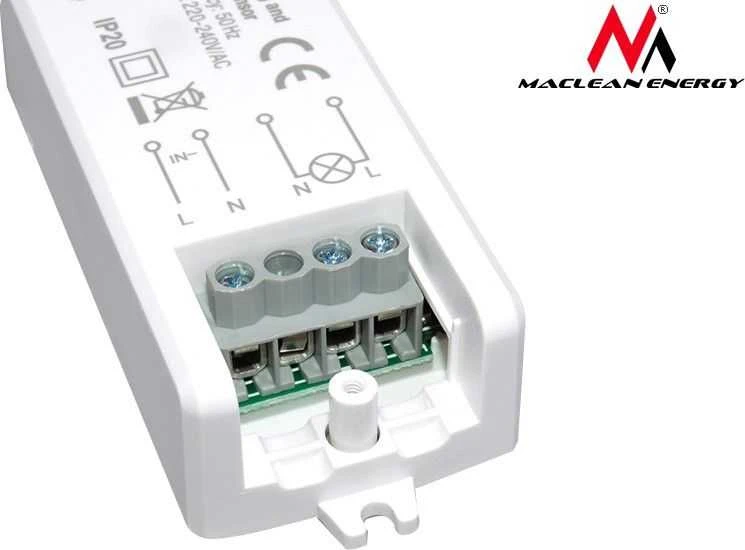 Maclean PIR įjungimo / išjungimo jutiklis durims, MCE135 diapazonas 5-6 cm, max 500W (MCE135)