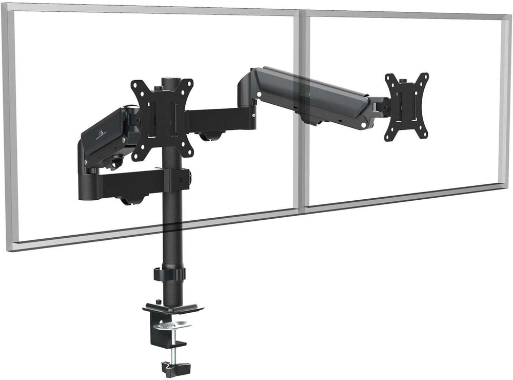 Laikiklis Maclean 2 monitorius mount, gas spring, 17"-32", 2-10kg, juodas, MC-136