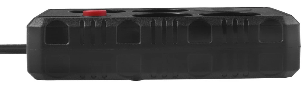 „Maclean“ maitinimo laidas, 4 lizdų prailginimo laidas + 3xUSB, 110-240V AC 50/60Hz, 2.1A max 2500W, 1.5m, juodas, MCE392 B