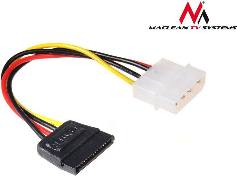 MACLEAN MCTV-633 Maclean MCTV-633 maitinimo keitiklio kabelio adapteris Molex SATA