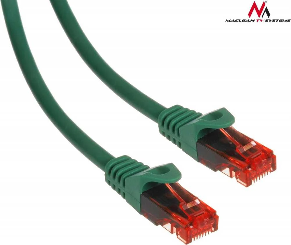 MACLEAN MCTV-300G Maclean MCTV-300G Patchcord UTP cat6 Kabelio kištukas-kištukas 0,5m žalias