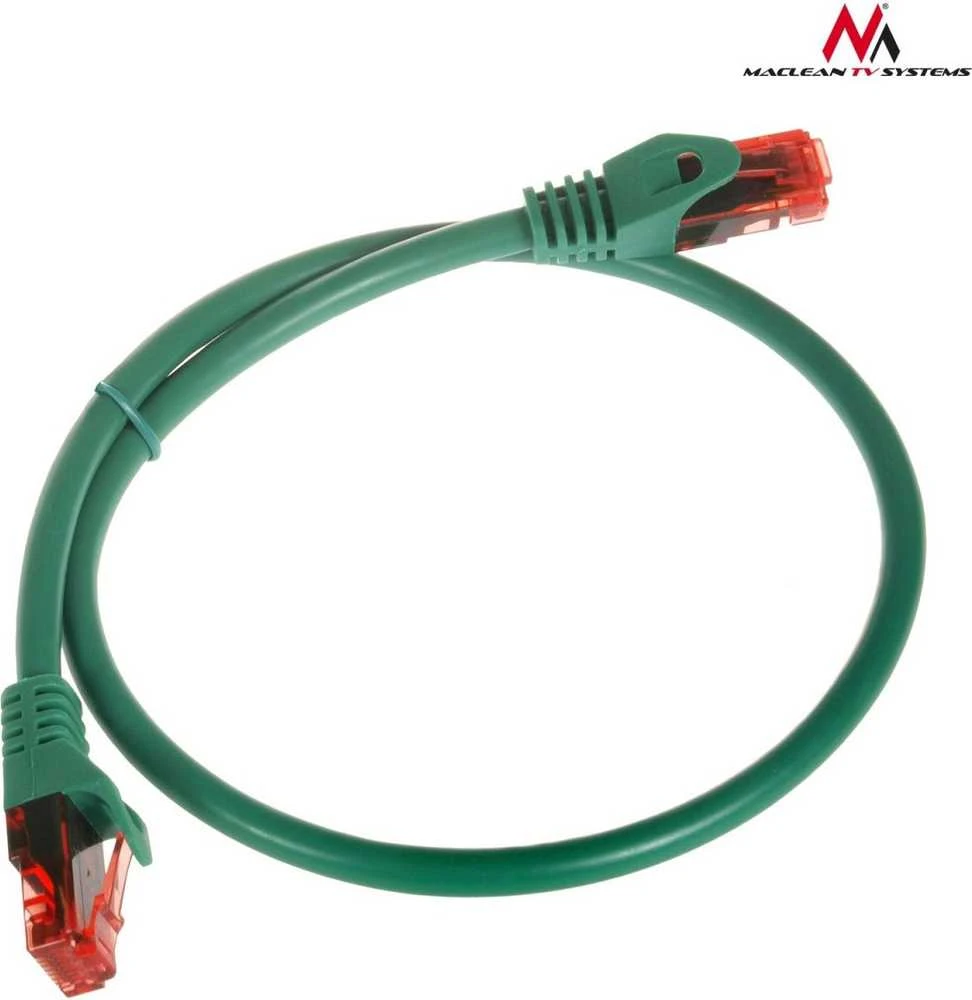 MACLEAN MCTV-301G Maclean MCTV-301G Patchcord UTP cat6 Kabelio kištukas-kištukas 1m žalias