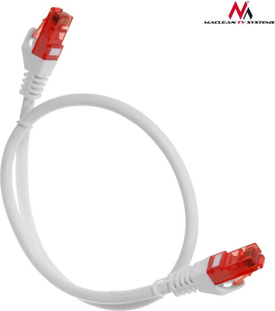 MACLEAN MCTV-302W Maclean MCTV-302W Patchcord UTP cat6 Kabelio kištukas-kištukas 2m baltas
