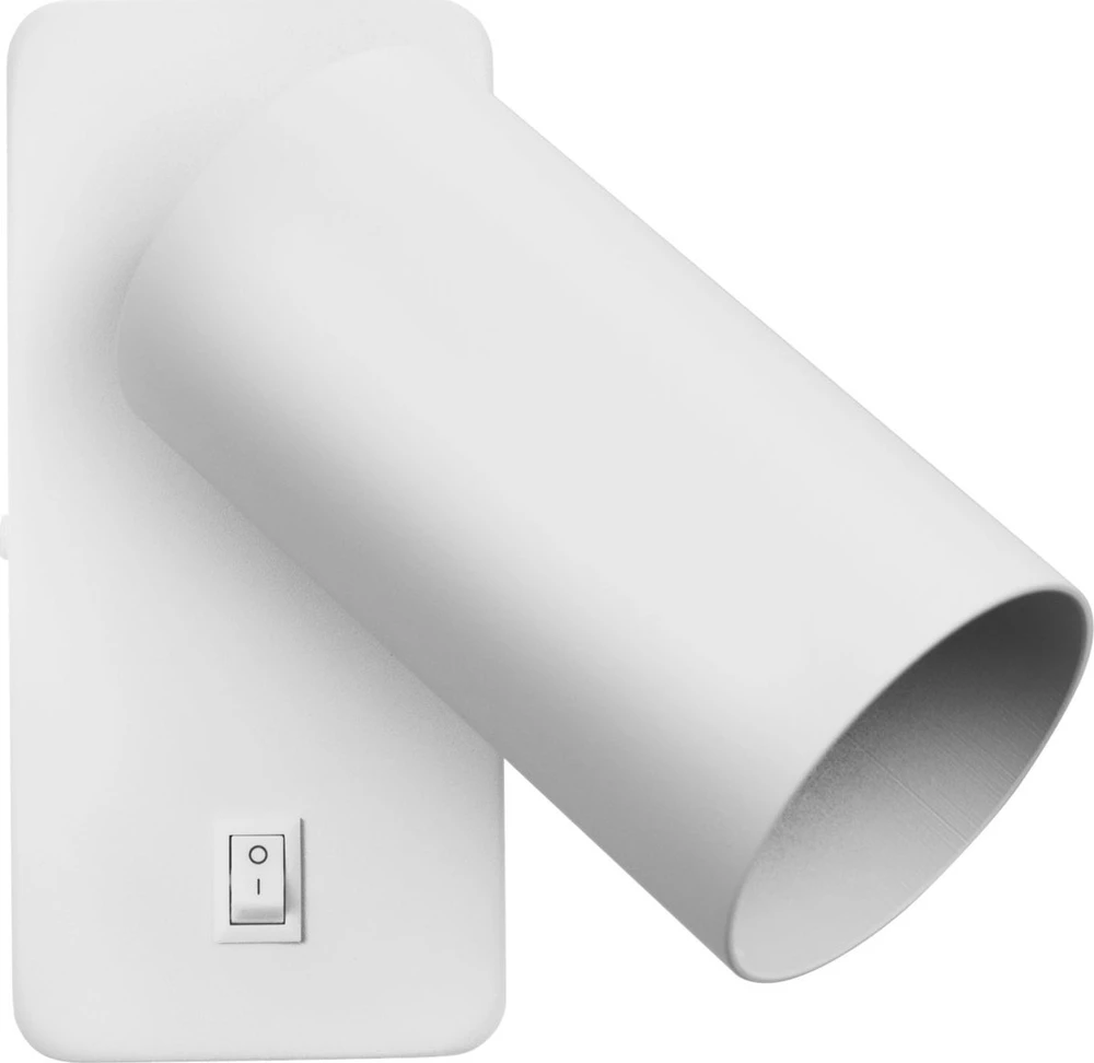 Sieninis šviestuvas Maclean sieninis / taškinis šviestuvas, apvalus, GU10, su jungikliu 55x100mm, baltas, MCE369 W