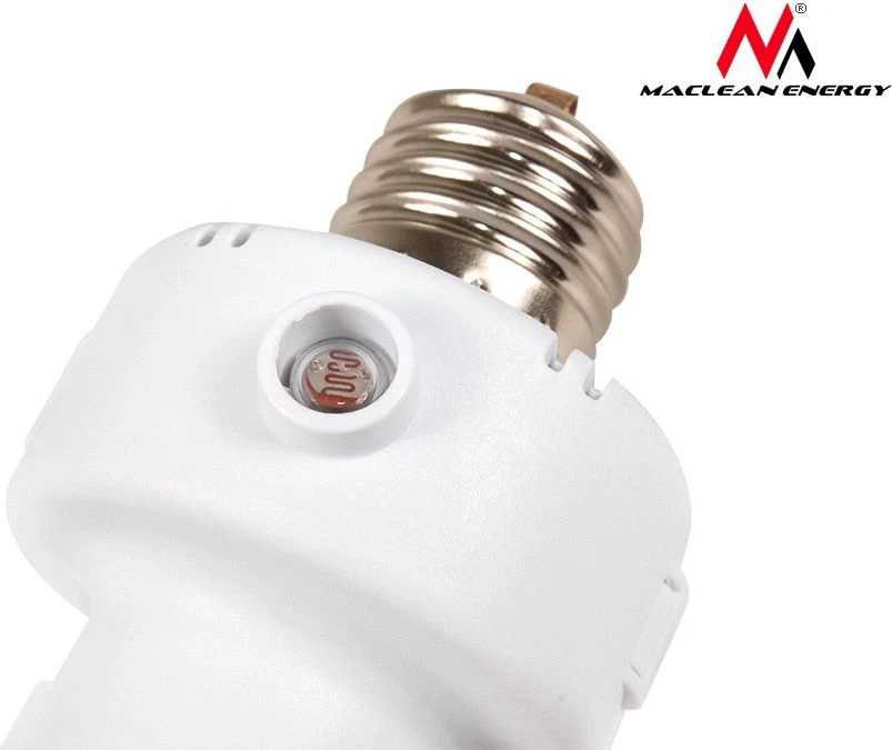 MACLEAN MCE21W Maclean MCE21 W lemputės tvirtinimas su šviesos jutikliu E27 100W baltas