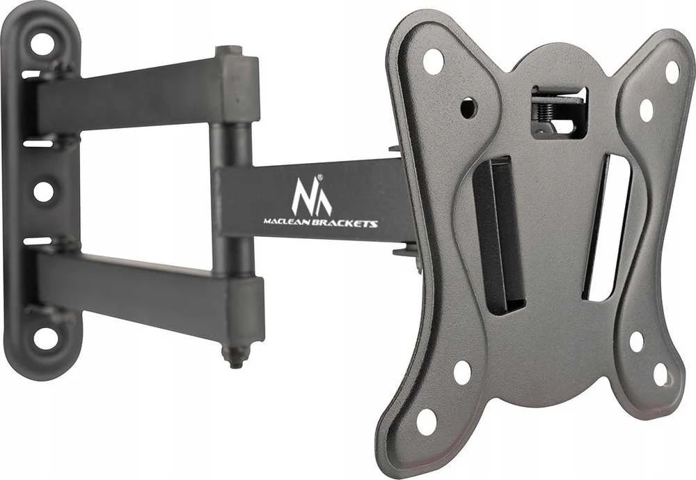 Maclean MC-417 Full Motion TV Monitorius sieninis laikiklis 13-32" 30kg maks. VESA 100x100 Juodas, milteliniu būdu dengtas universalus laikiklio laikiklis Reguliuojamas sienos atstumas, sukamasis pakreipimas