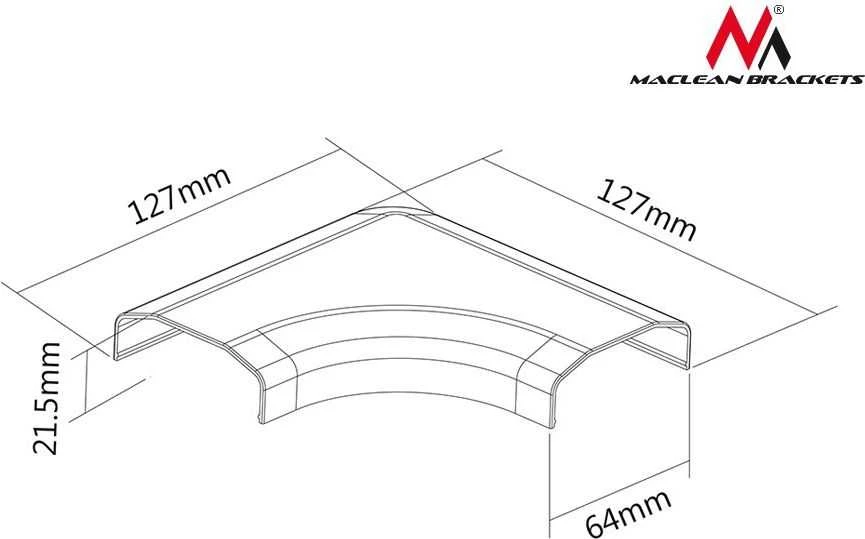 MACLEAN MC-697 W Maclean MC-697 W Dangtelio juostos kabelis Kampinis 127x127x21,5mm plastikas Sistema