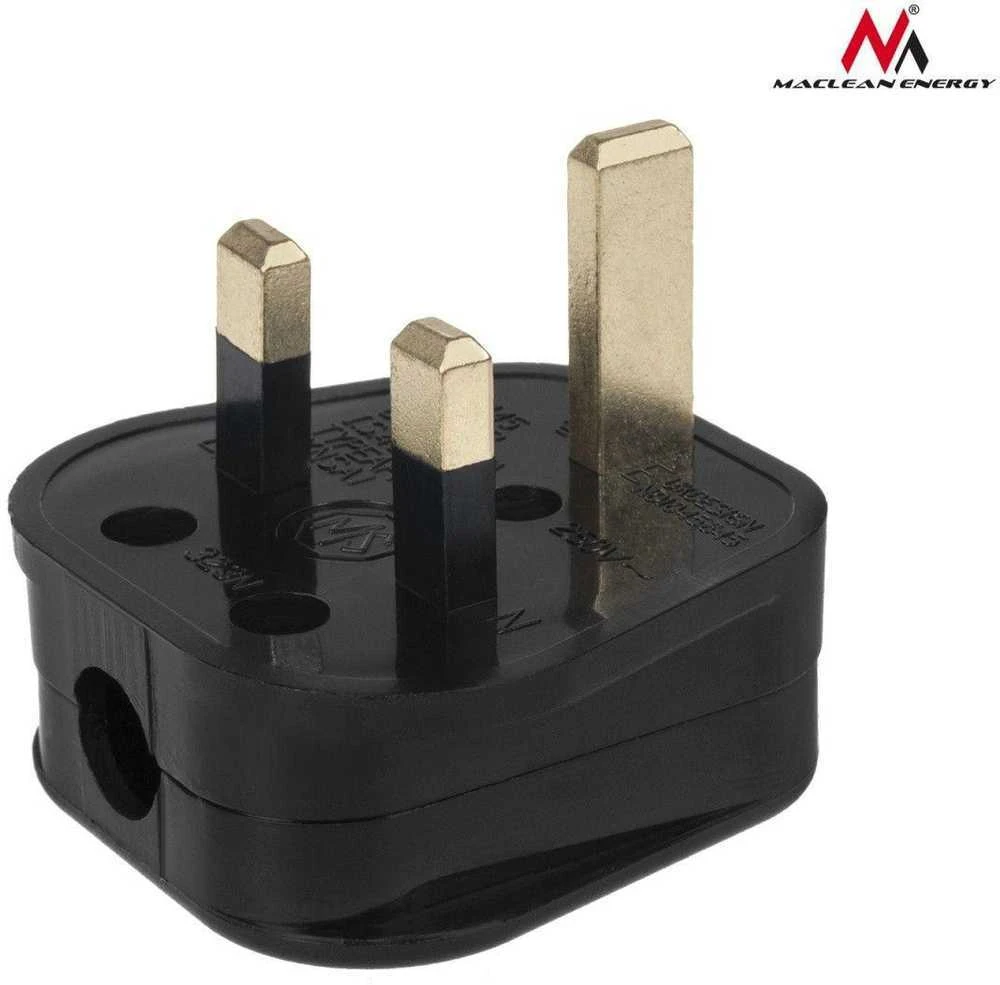 MACLEAN MCE193 Maclean MCE193 JK maitinimo KIŠTUKAS 3 kontaktų 13AMP FUSED Aukštos kokybės JK kištukas