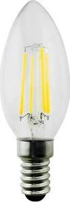 Żarówka „Maclean“ LED lemputė su gijomis E14, 6 W, 230 V, šiltai balta, 3000 K, 806 lm, „Retro Edison“ dekoratyvinė žvakė C35, MCE286