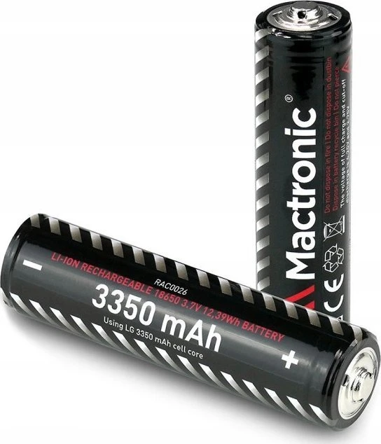 Mactronic 3350mAh 3,7V 12,39Wh 18650 akumuliatorius su PCB
