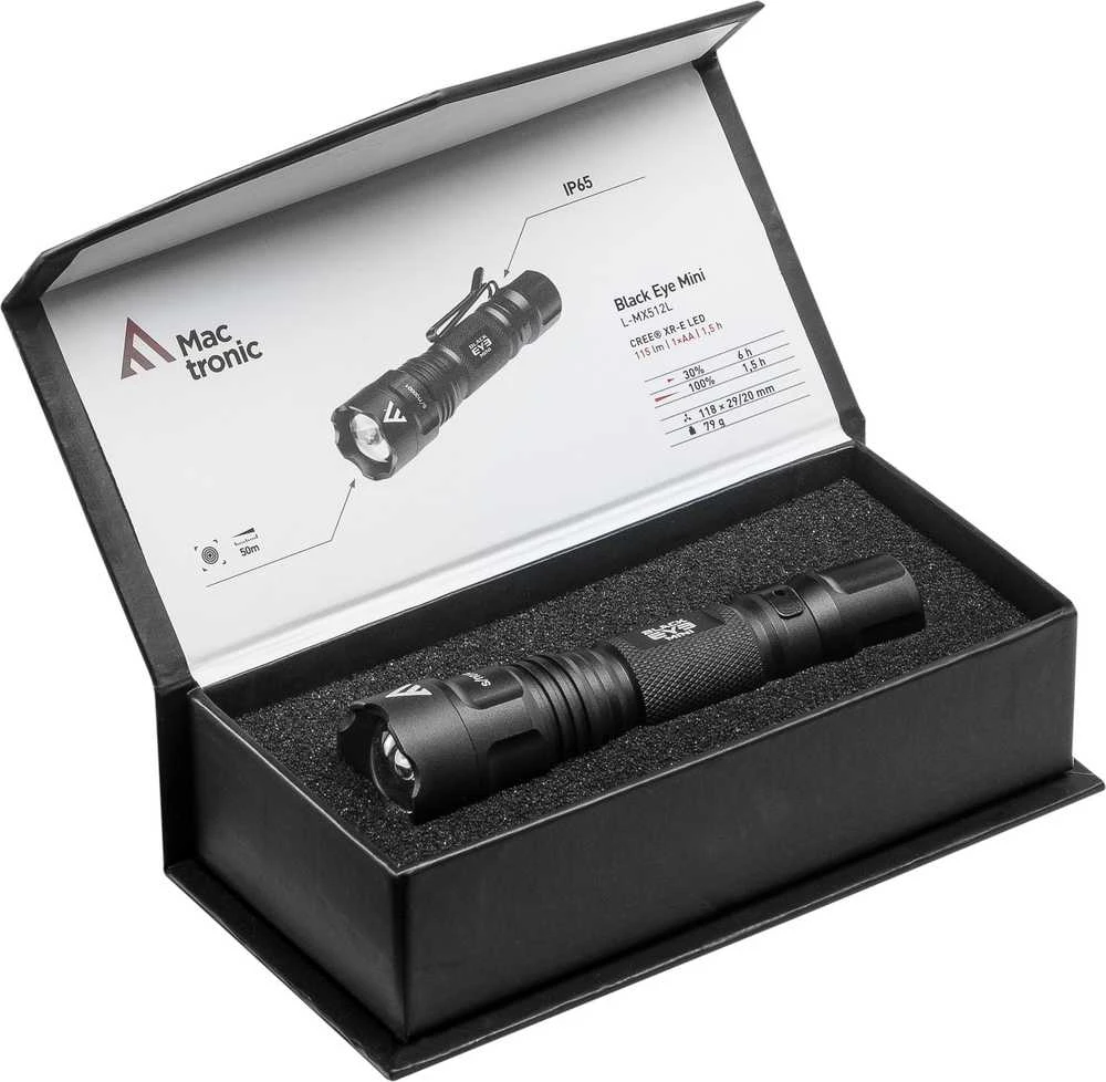 Žibintuvėlis MacTronic Tactical Line Juodas Eye mini