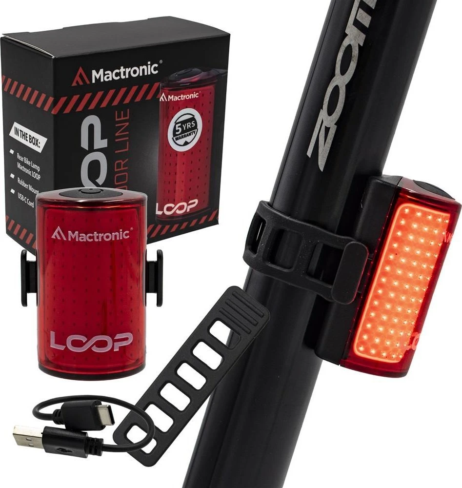 Mactronic 25lm įkraunamas galinis dviračio žibintas LOOP ABR0061