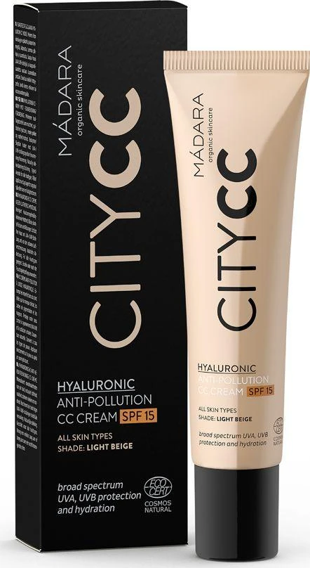 "Mádara CityCC Hyaluronic Anti-Pollution CC Kreminis Spf15 Medium CC kremas veidui 40 ml