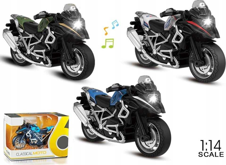 Madej metalinis motociklas 1:16 008014 43800
