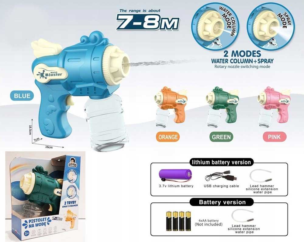Madej Pistolet na wodę na baterie 4kol 009686 57609