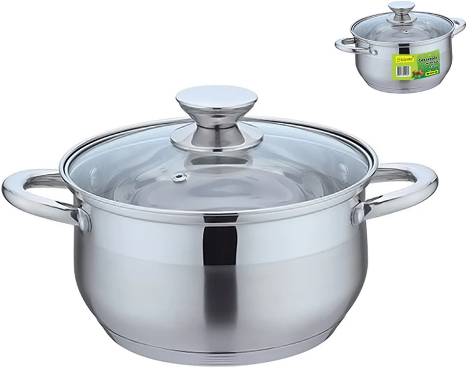 Plieninis puodas su dangteliu, indukcinis, 24cm, 6,4l | Maestro MR-3515-24