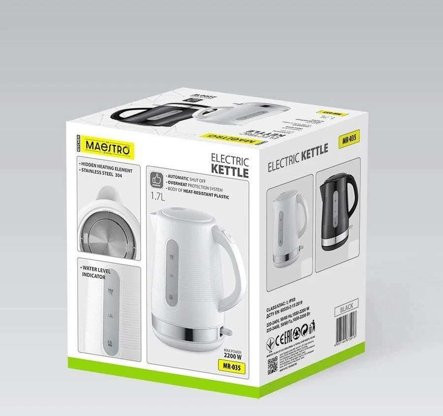 MAESTRO elektrinis virdulys 1,7 l MR-035-Juodas