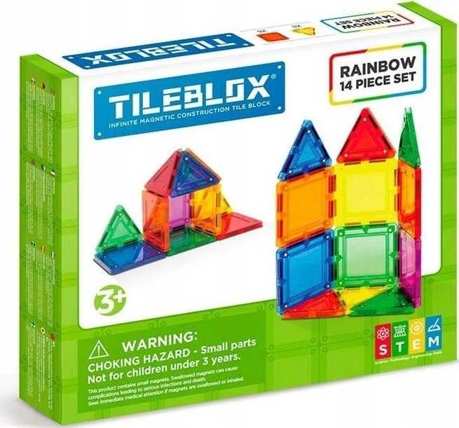 Magformers Tileblox - Rainbow - 14 vnt rinkinys (3200)