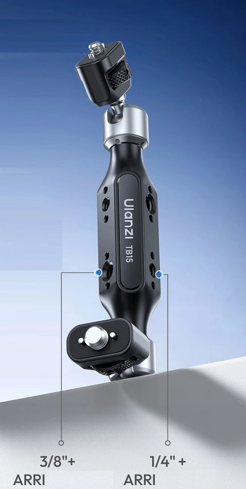 Kameros priedas - Ulanzi TB15 Magic Arm Pro Aliuminio 1/4" & 3/8" Juodas