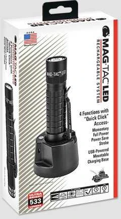 Žibintuvėlis Maglite Maglite Mag-Tac Rechargeable plain bezel juodas