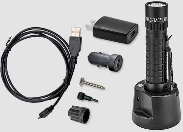 Žibintuvėlis Maglite Maglite Mag-Tac Rechargeable plain bezel juodas