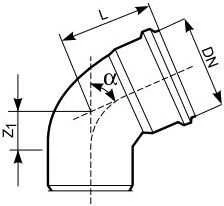 Magnaplast Kelio 30 ° KGB išorinės nuotekos 200mm (23110)