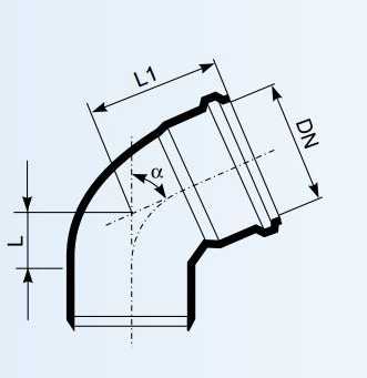 Magnaplast Kelio 30 ° vidinis nutekėjimas UdBB mažas triukšmas 110mm (146430)