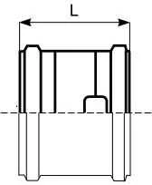 Ostendorf Kunststoffe PVC skydemuffe 200mm - med kort indstiksmf. Ostendorfas