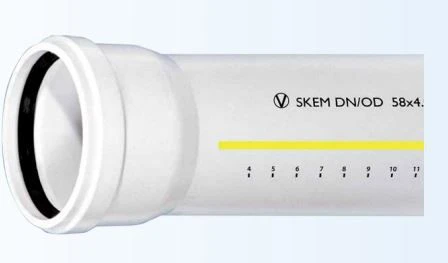 Vidaus kanalizacijos vamzdis Magnaplast, Skolan, Ø58 mm, 1 m