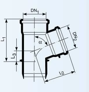 Magnaplast Vidaus kanalizacijos trišakis Ultra dB, Ø 110 / 110 mm, 87°
