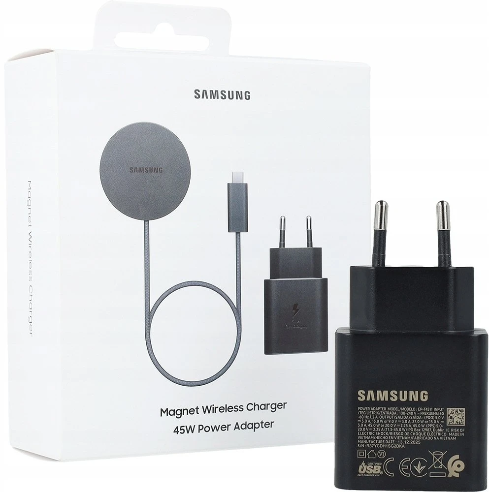 112803 EP-P2900TBE Samsung Magnetinis belaidis įkroviklis 25W Tamsiai pilkas + Adapteris 25W