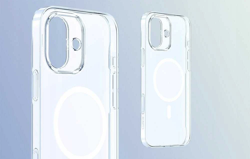 Dėklas Baseus Apple iPhone 16 TouchButton Magnetic dėkals telefonui skaidrus