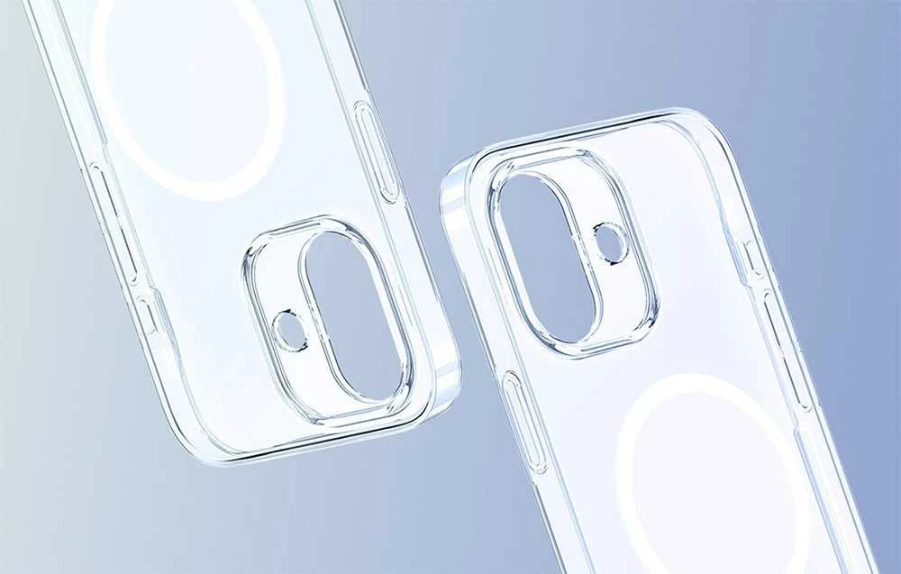 Dėklas Baseus Apple iPhone 16 TouchButton Magnetic dėkals telefonui skaidrus