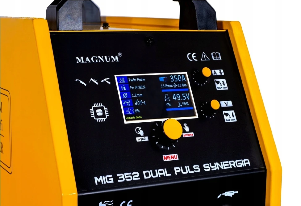 Magnum Półautomat spawalniczy invertorowy MIG-352 DUAL PULS synergia LCD 4x4, MB24/3, B30 (28227)