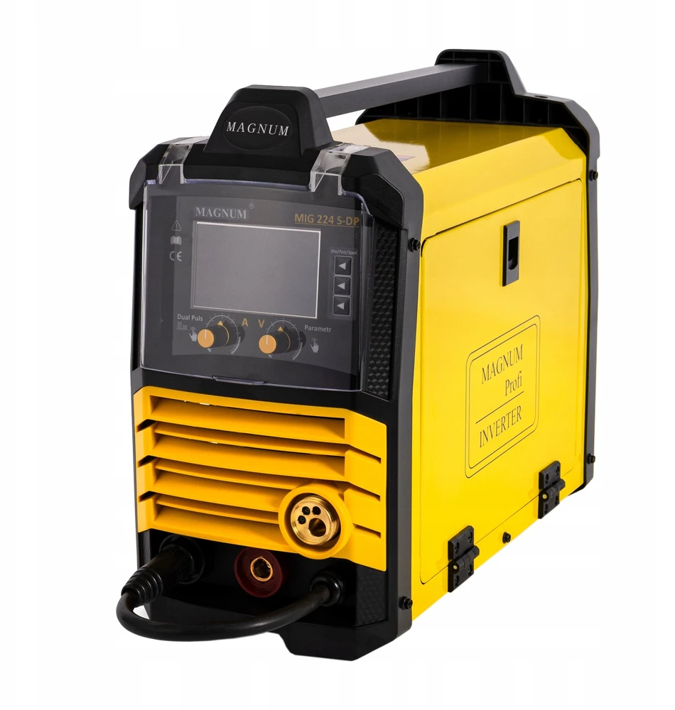 Magnum Suvirinimo pusautomatis INVERTOROWY MIG-224 LCD DUAL PULS SYNERGIA MMA 200A/60%, 230V, MB24/3, GP50,MMAR, D200 ....W