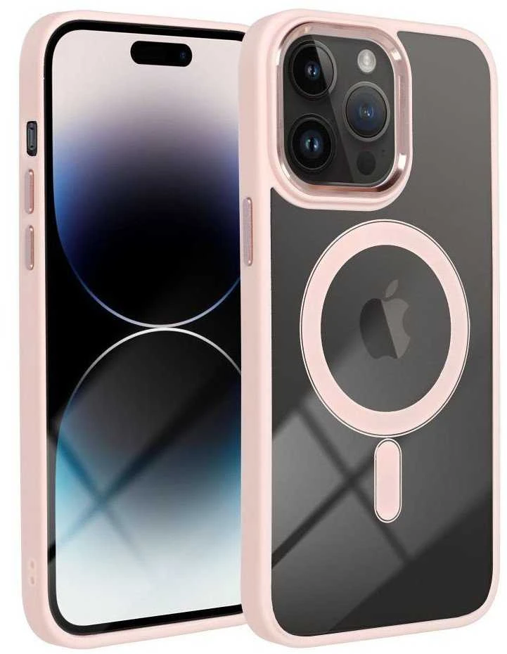 OEM dėklas, skirtas „iPhone 17 AIR“ spalvotam „Edge Mag Cover“, suderinamas su „MagSafe“, rožinis