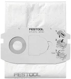 Medžiaginiai maišeliai dulkių siurbliui Festool FIS-CT MIDI/5