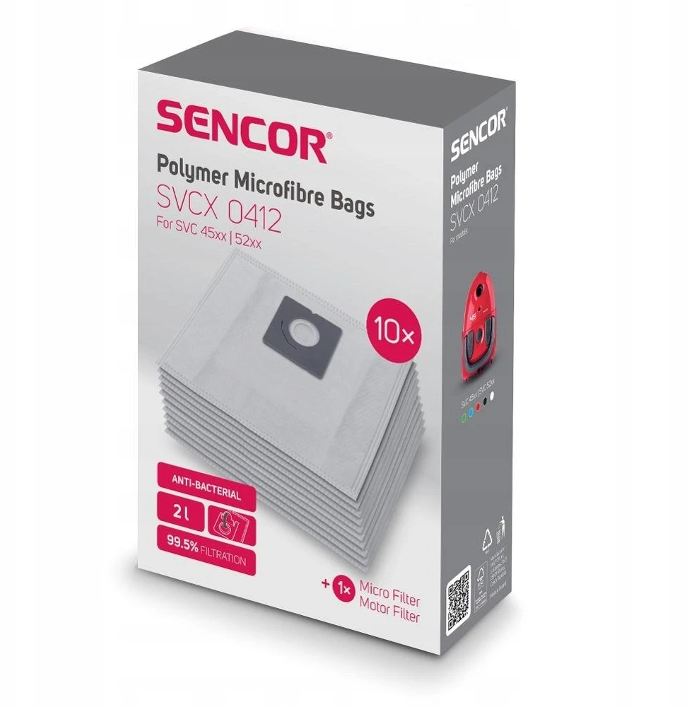 HP SVCX 0412 MAIŠELIAI SVC 45/52 (10 vnt.) SENCOR