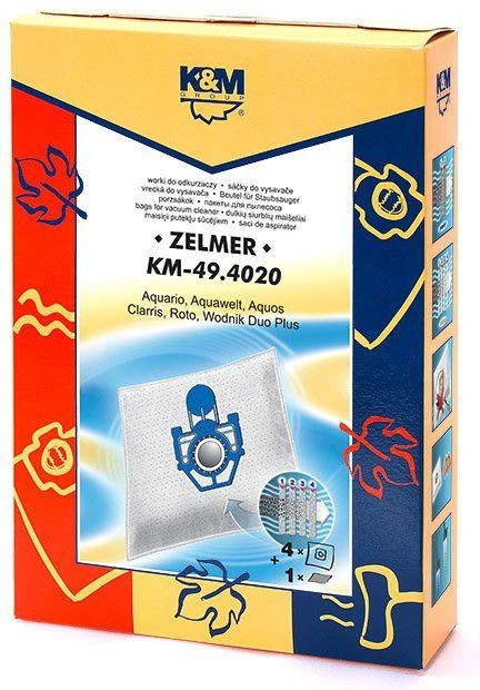 Worki K&M 49.4020 Zelmer 4 vnt. + filtras