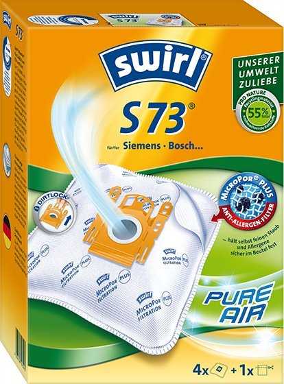 Maišelis dulkių siurbliui Swirl maišelis dulkių siurbliui S73MP AirSpace Žalia Line